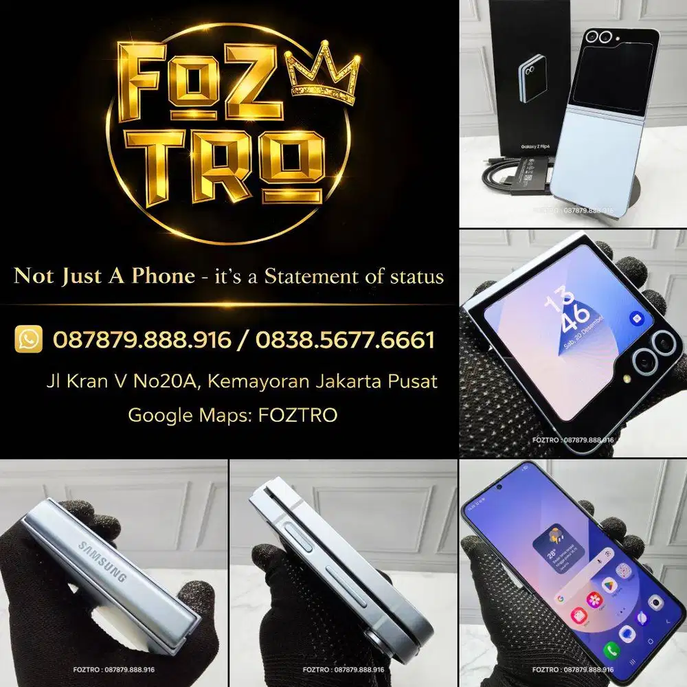 Samsung Galaxy Z Flip 6 12/512GB Blue Like New Resmi No Minus