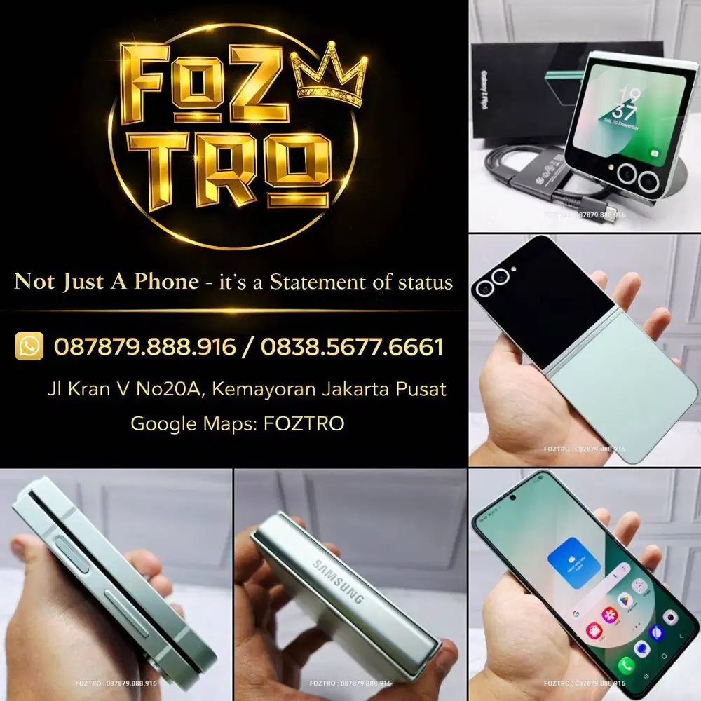 Samsung Galaxy Z Flip 6 12/256GB Mint Fullset Resmi No Minus