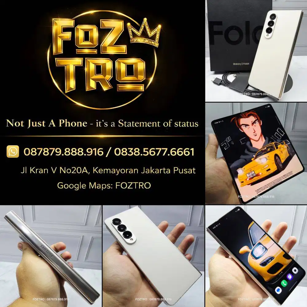 Samsung Galaxy Z Fold 4 12/512GB Beige Fullset No Minus Resmi SEIN