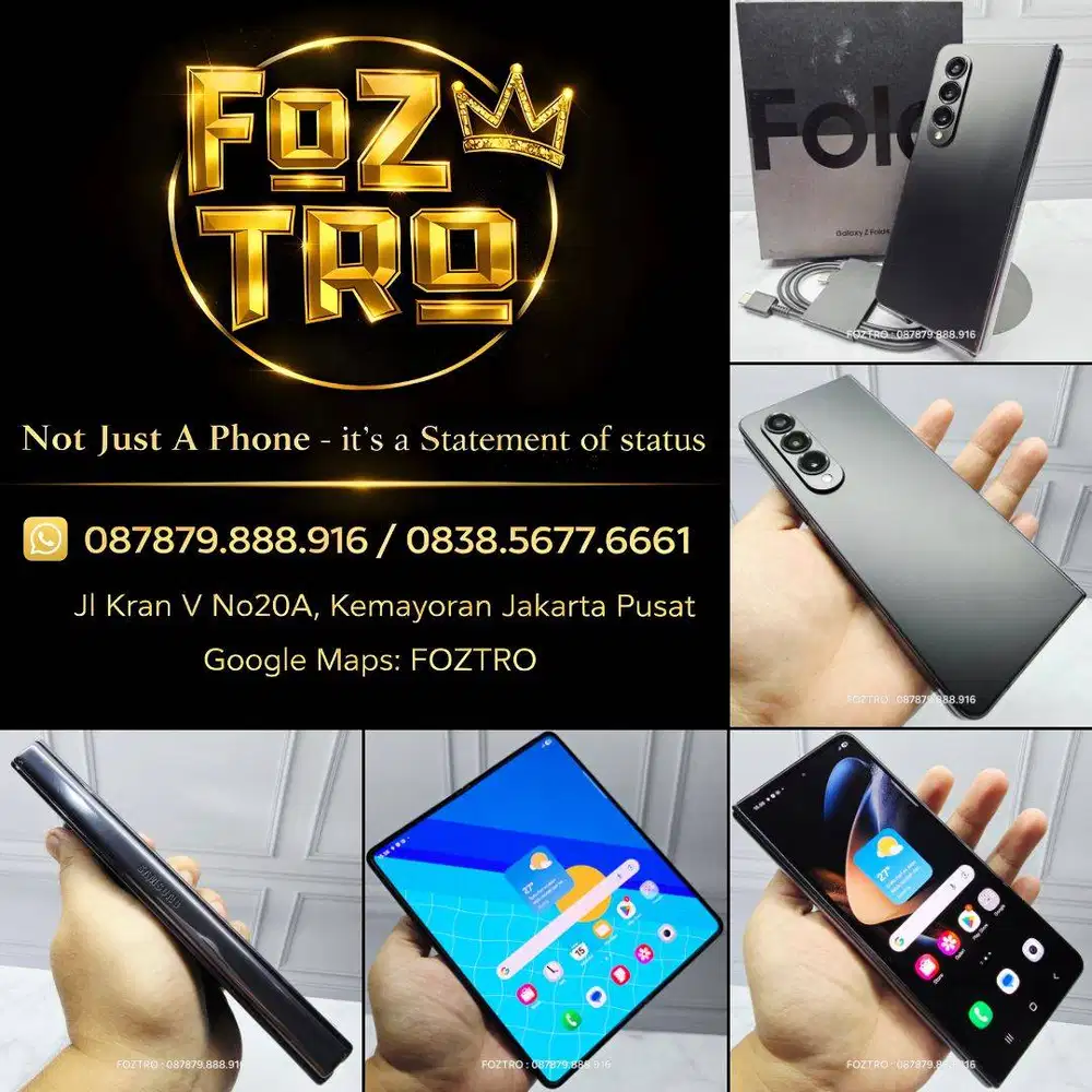 Samsung Galaxy Z Fold 4 12/256GB Resmi SEIN Fullset No Minus