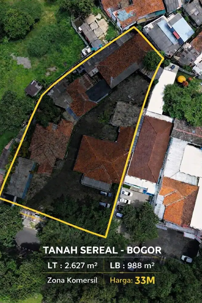 DISEWAKAN/DIJUAL Tanah sereal BOGOR KOTA zona komersil