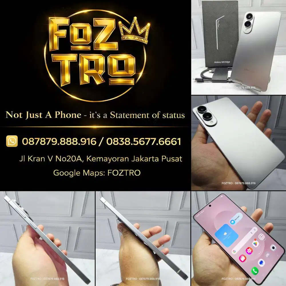 Samsung Galaxy S25 Edge 12/512GB Silver Like New Fullset Resmi SEIN