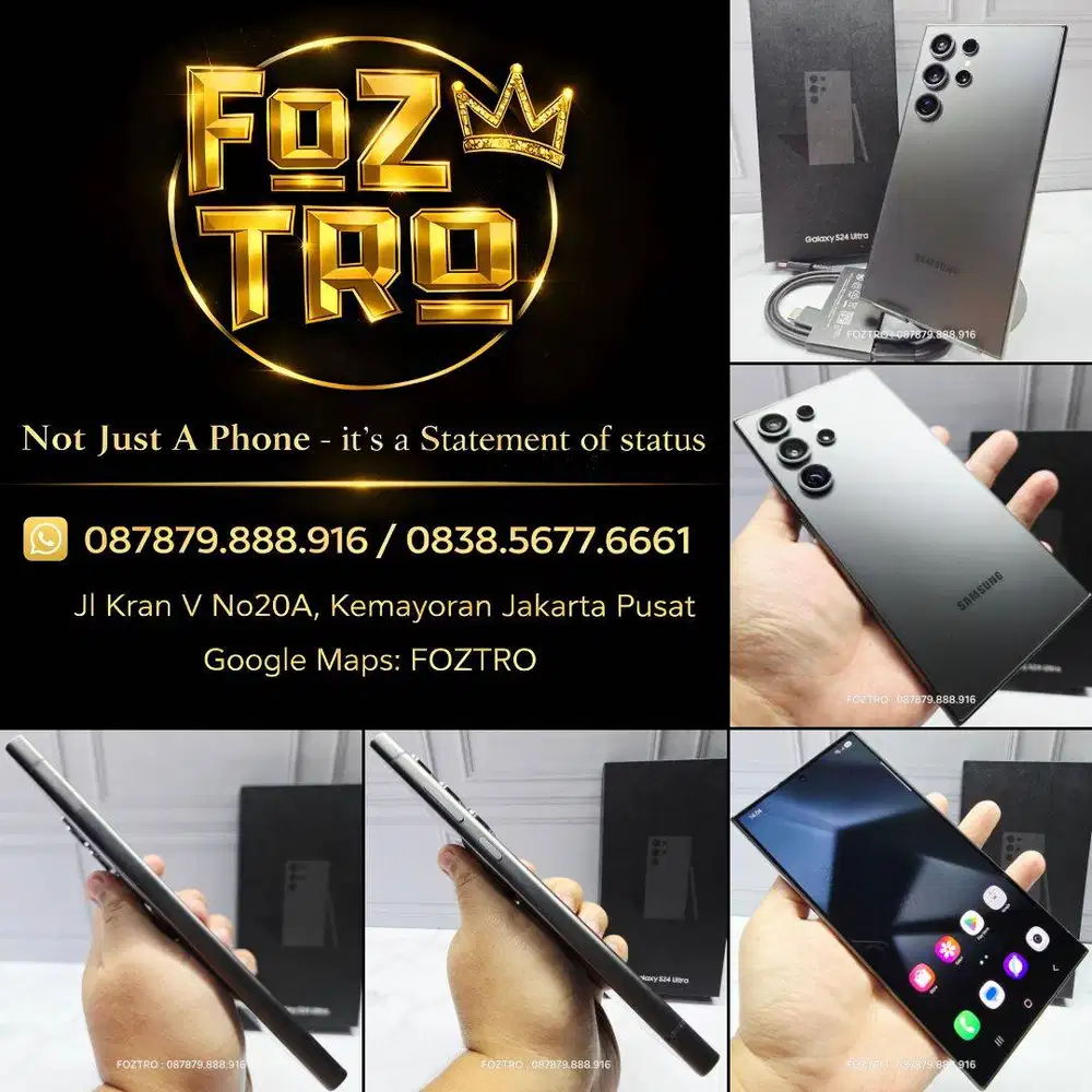 Samsung Galaxy S24 Ultra 12/256GB Black Resmi SEIN Fullset No Minus