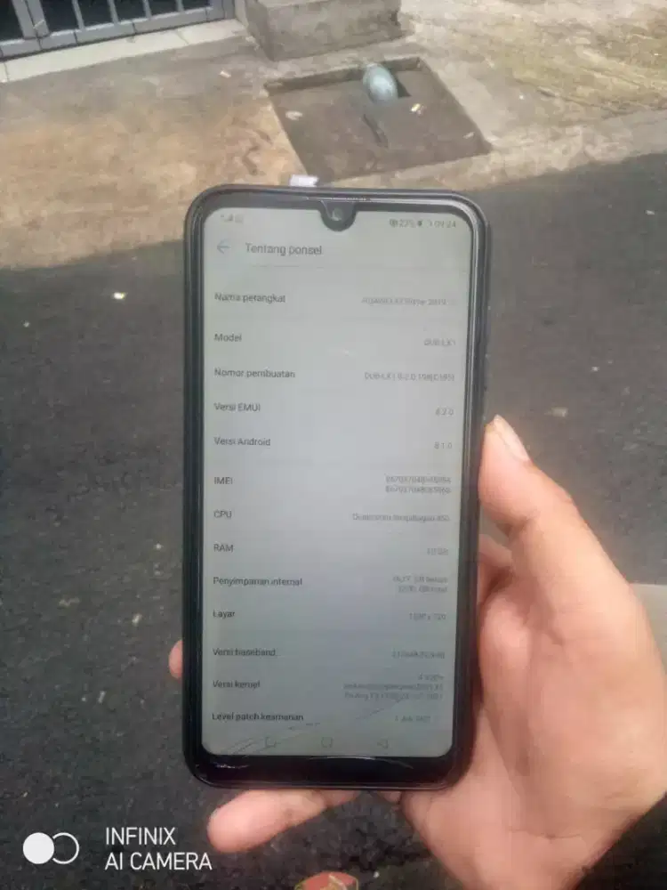 JUAL hp huawei y7 prime ram 3 32 SNAPDRAGON Min ada di depkripsi