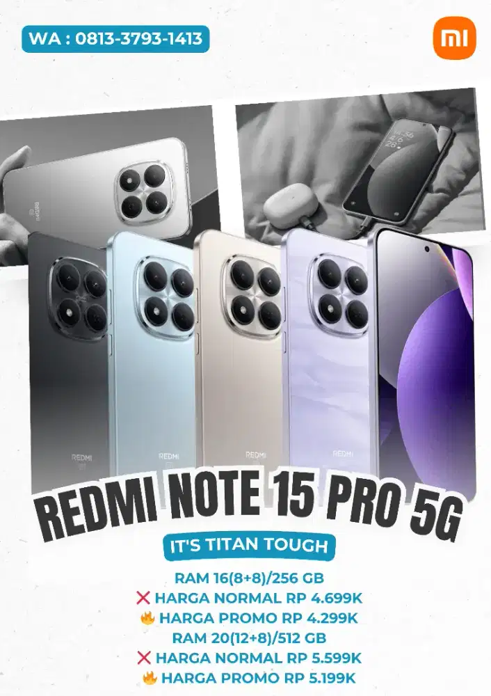 Redmi Note 15 Pro 5G | Pree Order banyak bonus