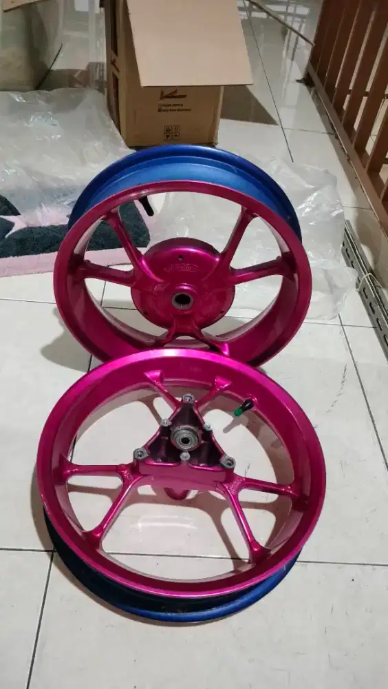 Velg Yamaha Aerox Standar Repaint Pink Candy | Second, Bukan Racing