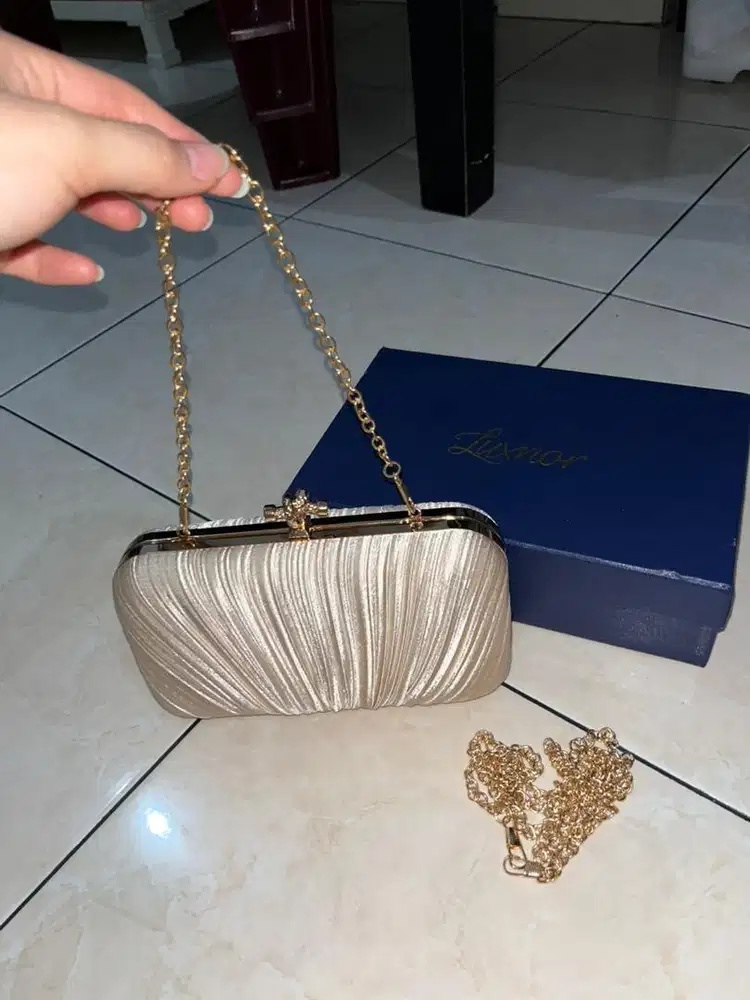 Tas Pesta Blink Mewah Rantai Emas