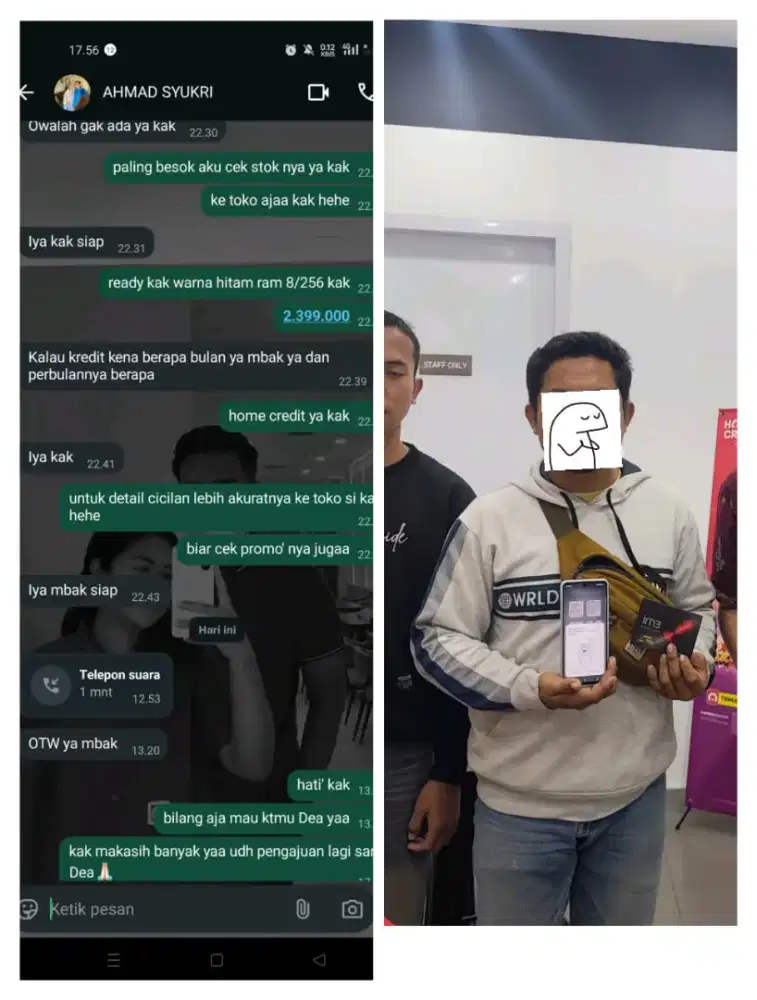 Bawa pulang HP modal KTP asli Oppo A6x ram 6/256gb bisa tukar tambah