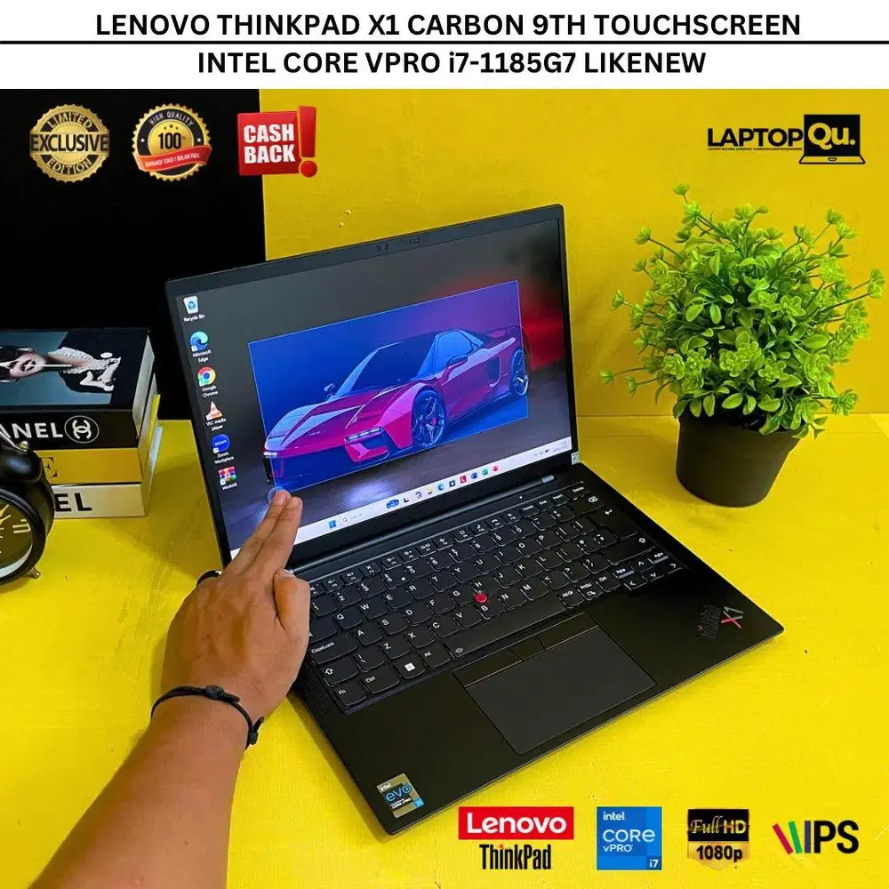 THINKPAD X1 CARBON 9TH i7 GEN 11 RAM 16GB/SSD 512GB/TOUCHSCREN/GRADE A