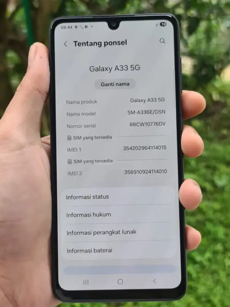 Samsung a33 5g 
Ram 8/256
