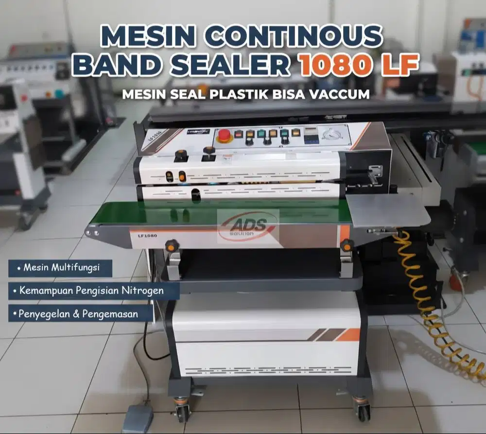 MESIN CONTINOUS BAND SEALER 1080 LF MESIN SEAL PLASTIK BISA VACCUM