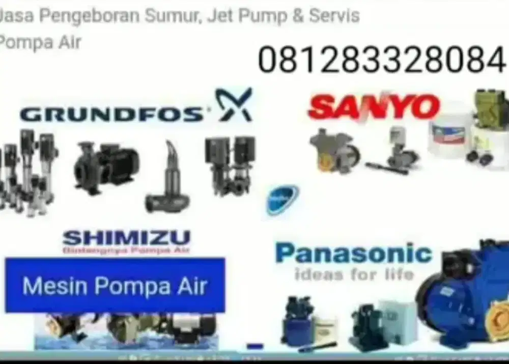Jasa service pompa air gulung dinamo bor sumur dll