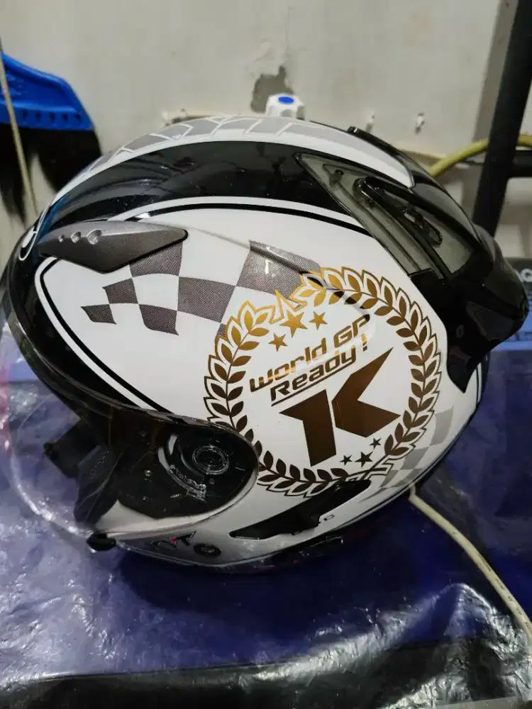 Helm KYT Galaxy Flat R Double Visor Ukuran XL,1 Pakai Kondisi 95%