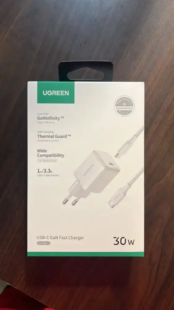 UGREEN Charger Set Type C Fast Charging 30 Watt GaN-N White 65013