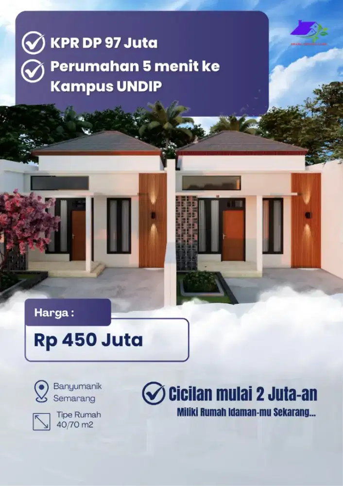 RUMAH SANGAT STRATEGIS DEKAT UNDIP SEMARANG  TERMURAH