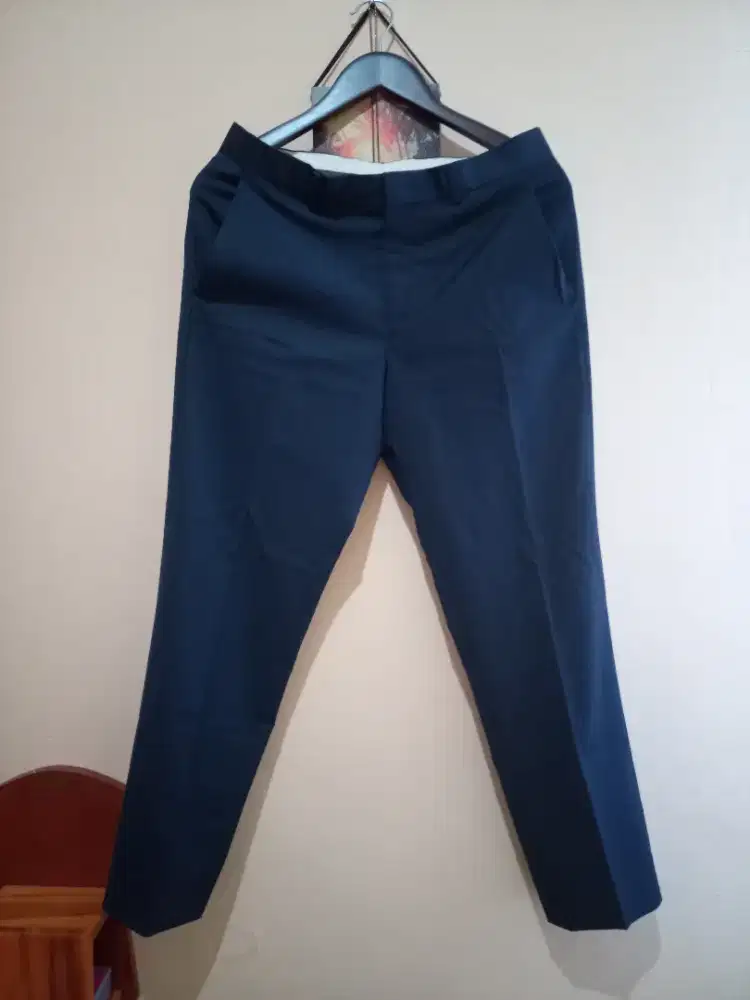 Celana Panjang Kerja Formal Slim Fit Work Pants Biru Tua Size 30