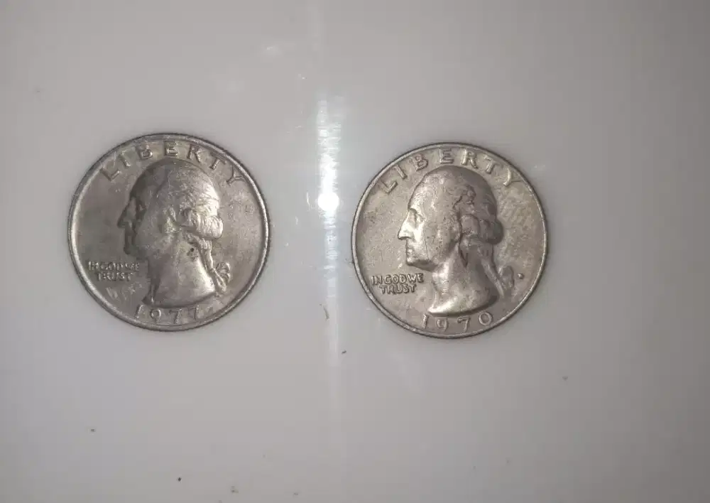 Jual 2Coin quartet dollar USA tahun 1970 dan 1977