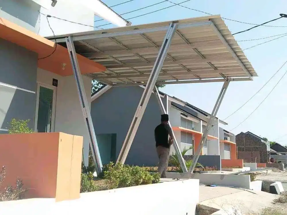 Kanopi, kanopi baja ringan, rangka atap rumah baja ringan