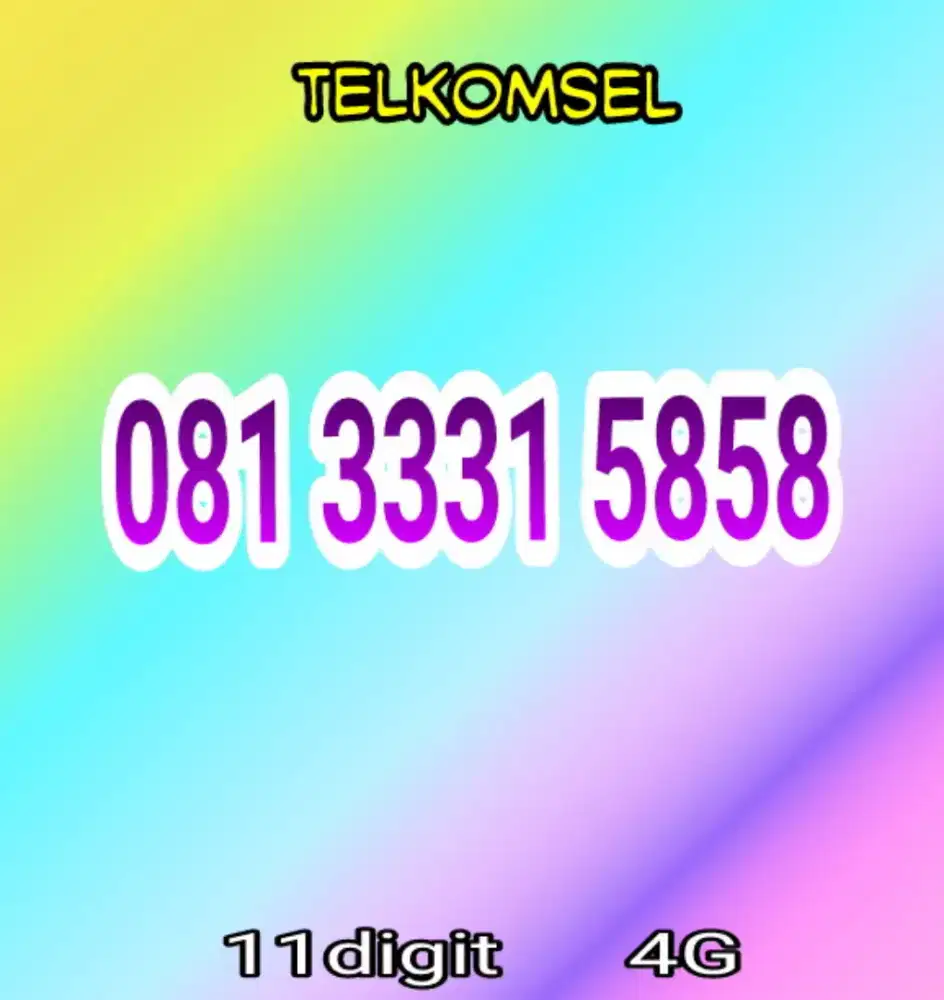 Kartu Telkomsel 11digit cantik mapan mapan