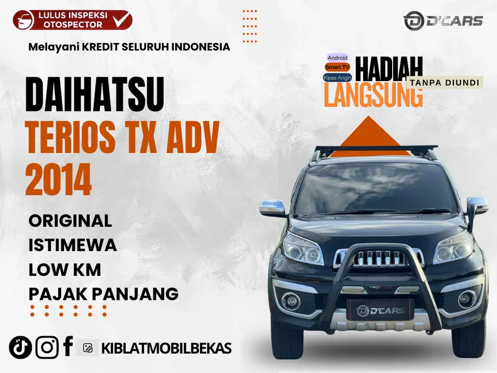 DAIHATSU TERIOS TX ADVENTURE 2014 LOW KM TIPE TERTINGGI ORIGINAL RUSH