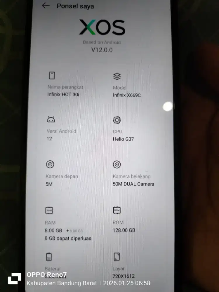 Infinix hot 30 i ram 8+8.rom 128