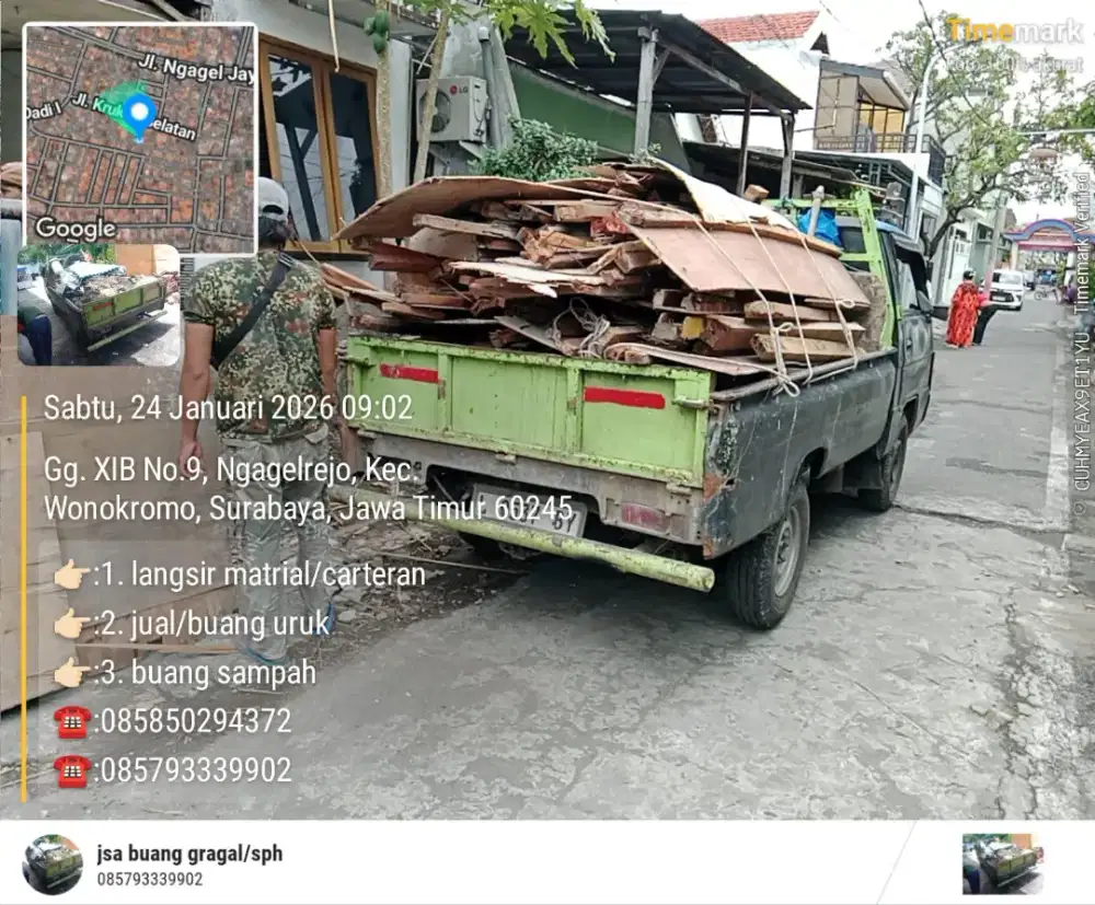 Jasa urug dan buang sampah