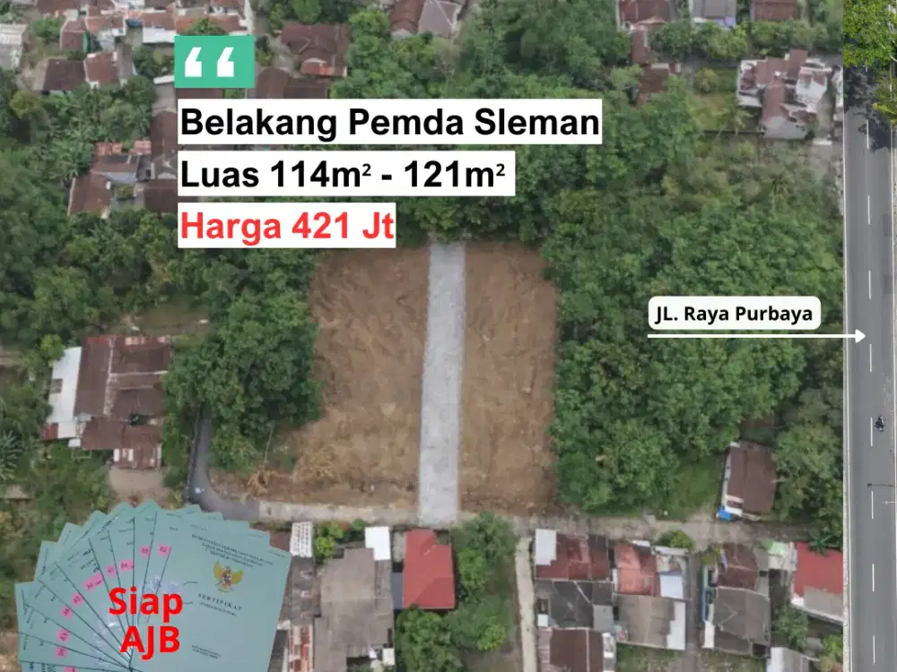 SHM SIap AJB Tanah Dekat Pemda Sleman, Lingkungan Rame