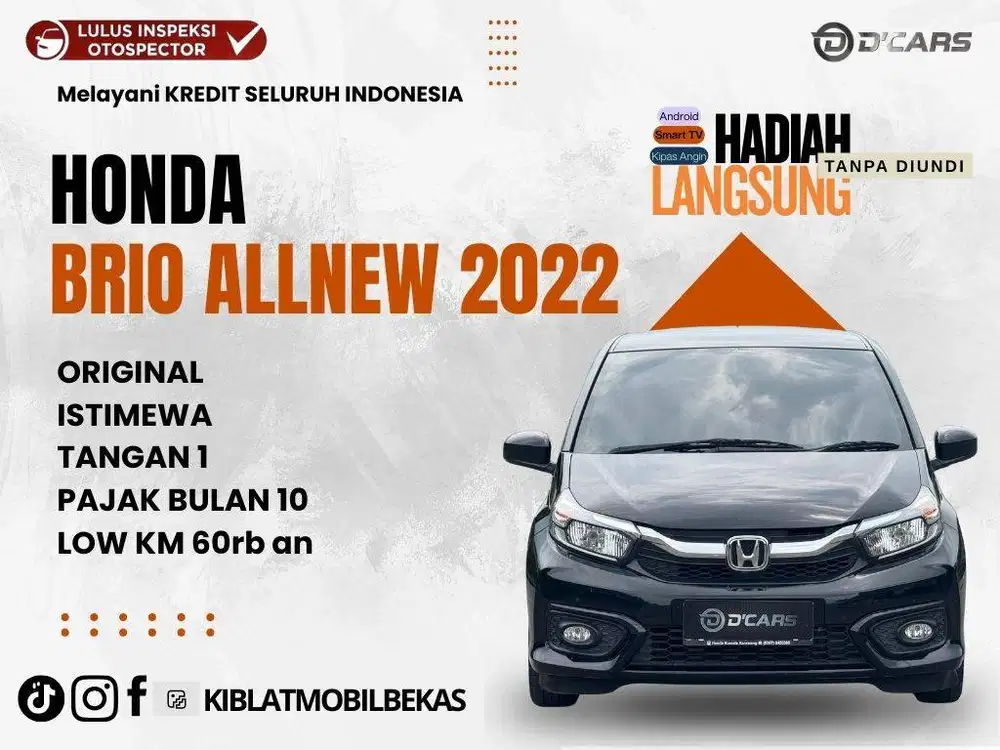 HONDA BRIO ALLNEW 2022 ORIGINAL TANGAN 1 DP MURAH