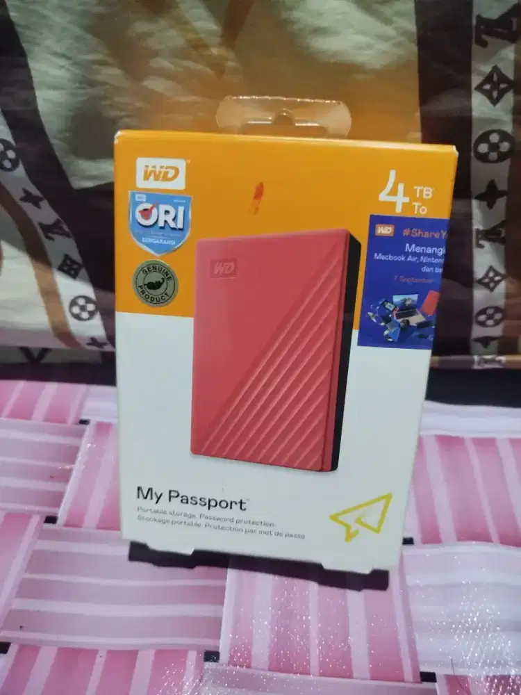 Dijual Hardisk Eksternal WD My Passport 4 TB Red