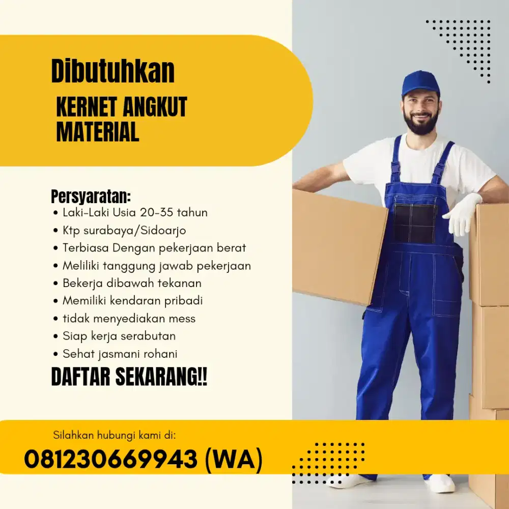 Dicari Kernet Serabutan