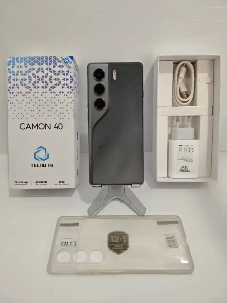 Tecno Camon 40 4G 8/256 Gb Likenew 99% Garansi 27.01.2027 bs TT/BT