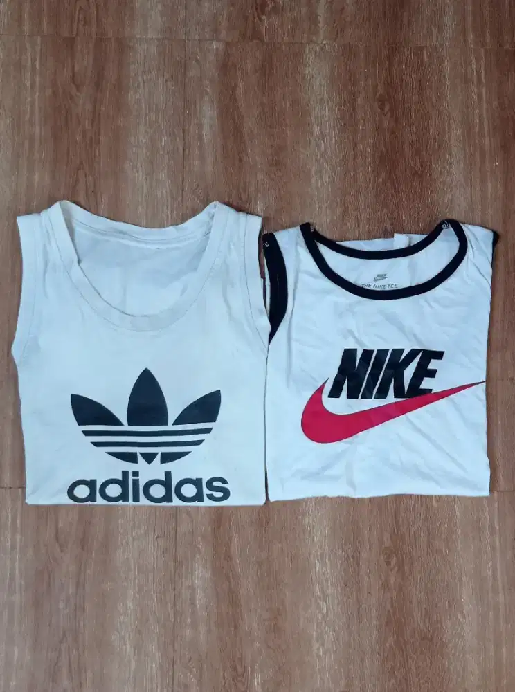 2 Kaos singlet nike & Adidas original