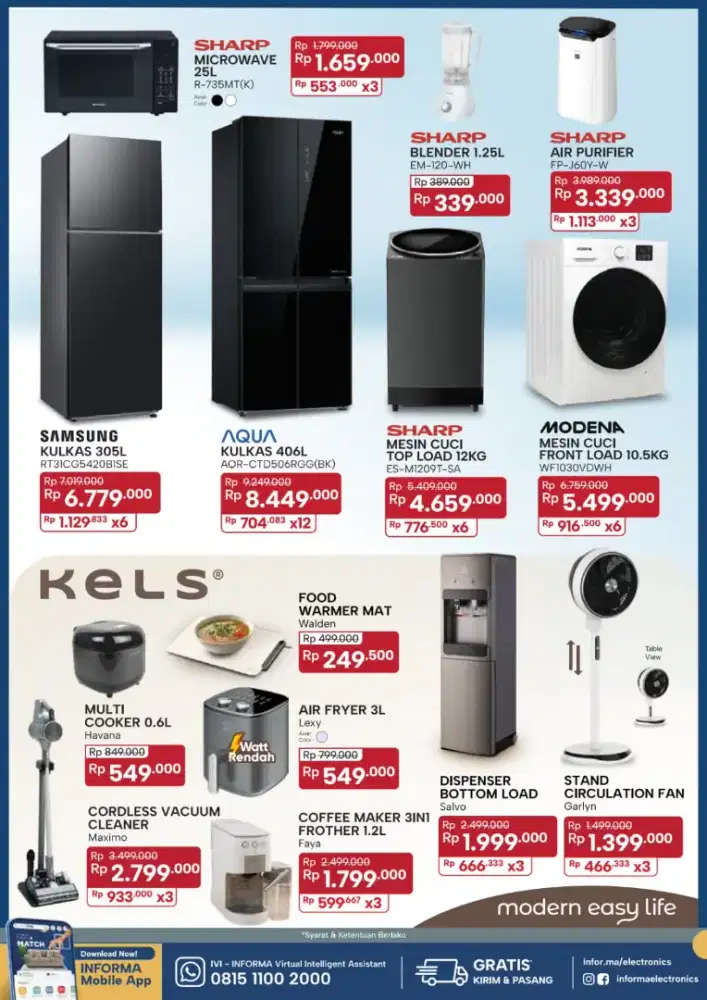 Promo kulkas aqua 4 pintu