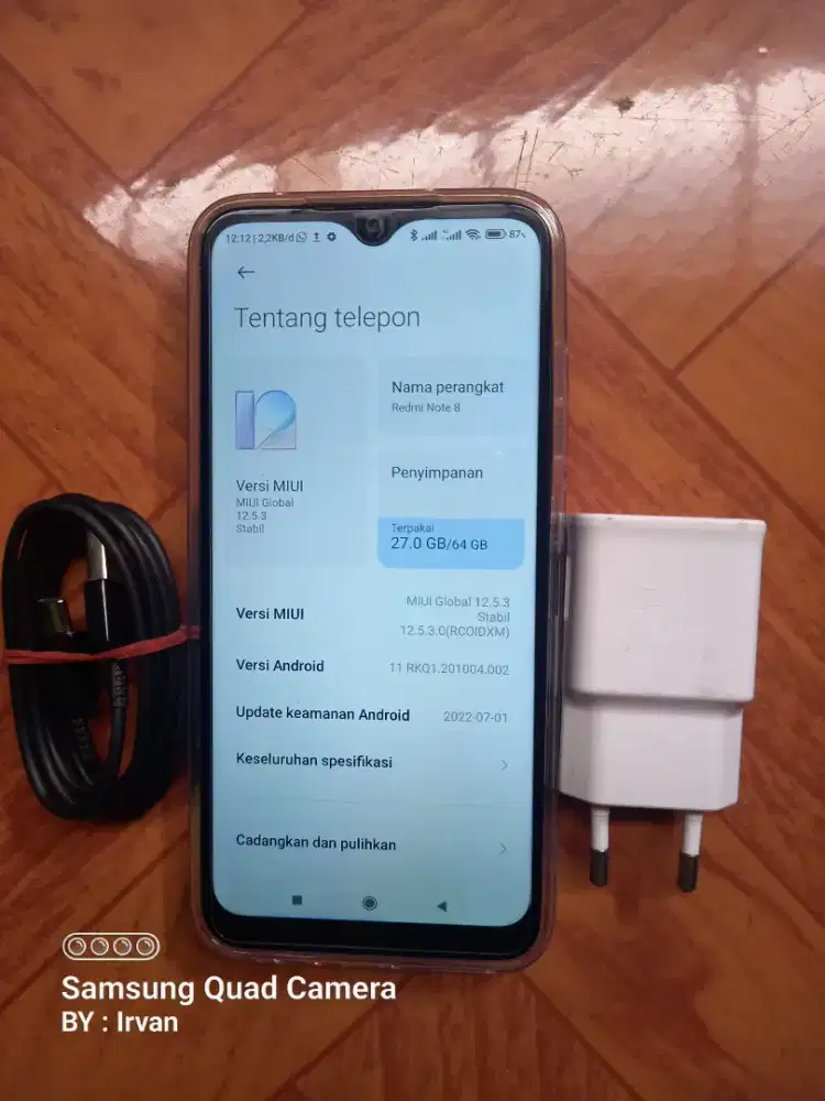Redmi Note 8 4/64 Hp Casan Normal Tinggal Pakai Aja