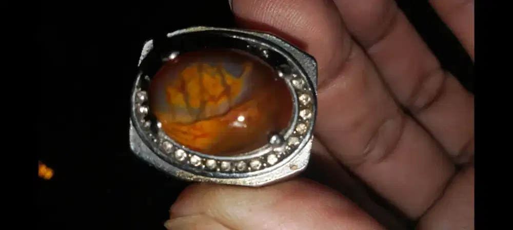 Natural Batu Sulaiman Madu motif Lavaldz Allah Alami