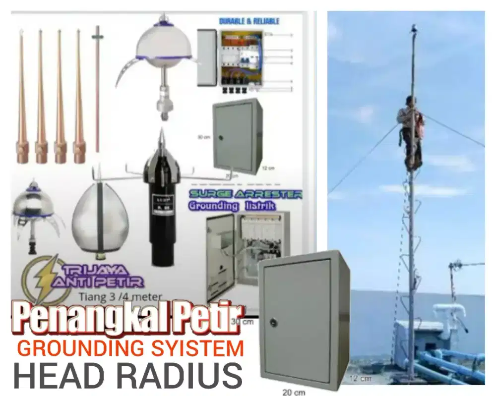 Ahli jasa pasang penangkal petir dan grounding mesin