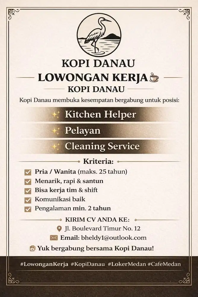 Kami membutuhkan tenaga kerja