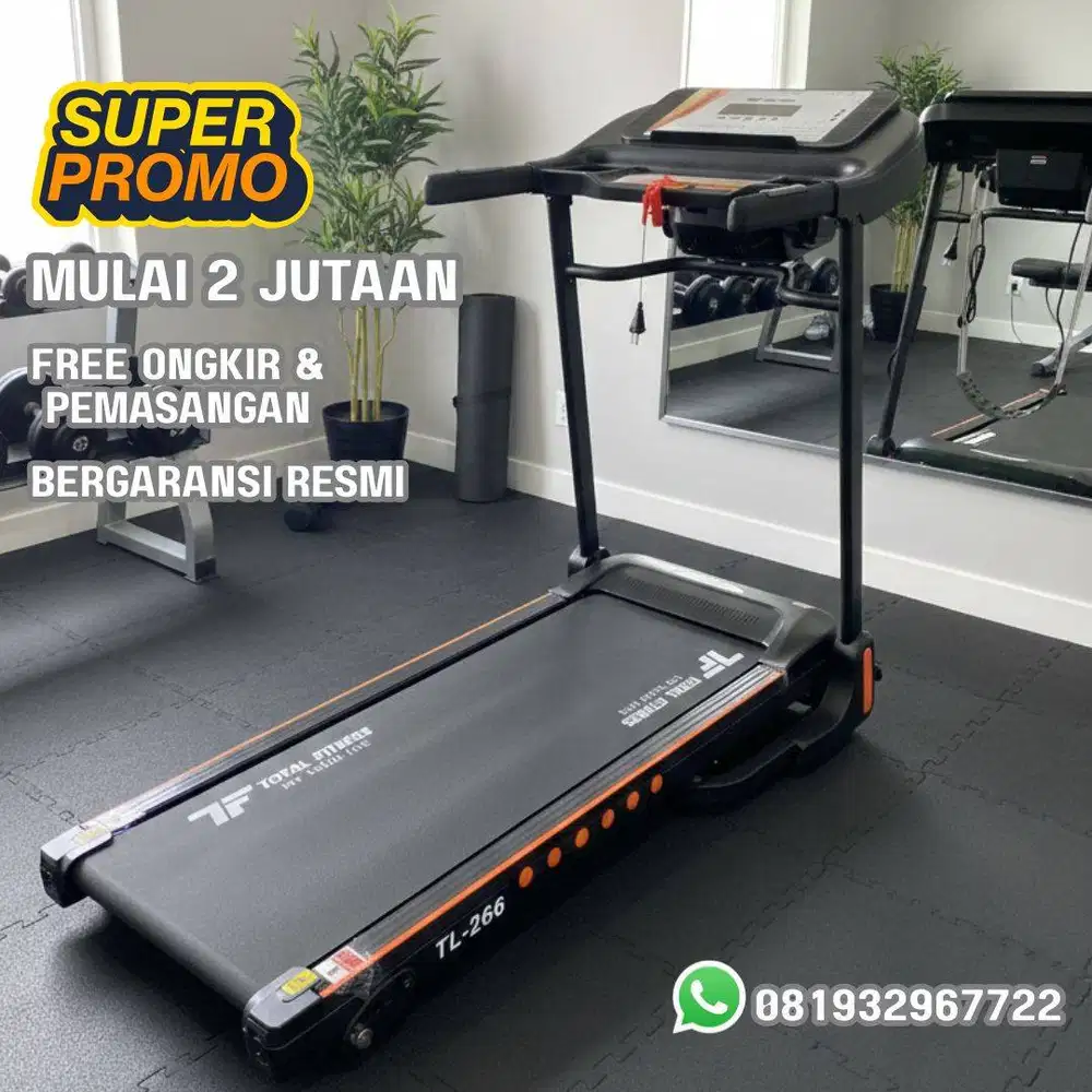 TREADMILL ELEKTRIK TL 266 MANUAL INCLINE 2 FUNGSI ORIGINAL