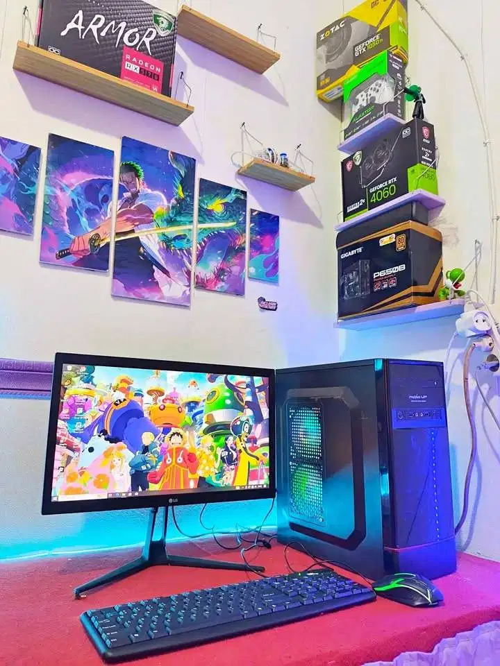 komputer full set gaming siap pakai cod bayar ditempat