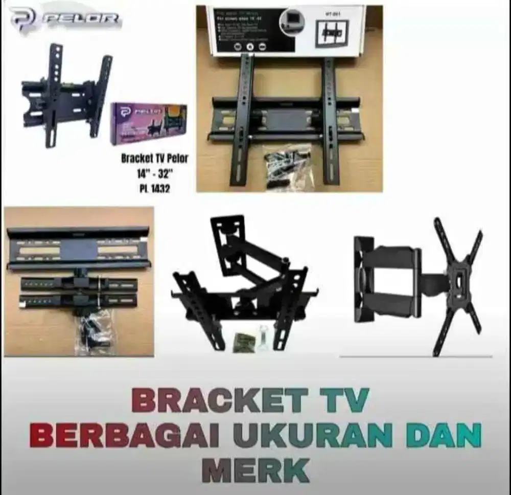 Bracket tv, braket tv, briket tv, breket tv/gantungan tv