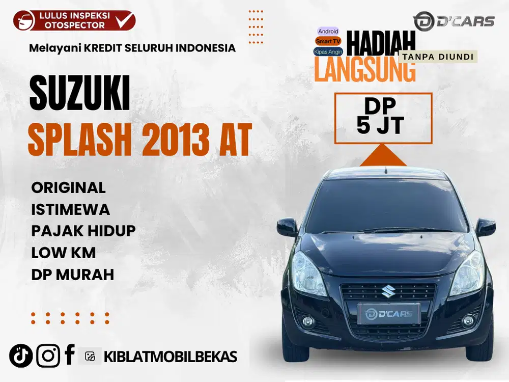 SUZUKI SPLASH 2013 AUTOMATIC ORIGINAL DP MINIM MURAH SIRION