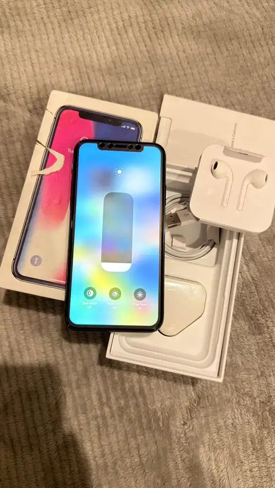 Iphone X Grey 256GB Teregister Mulus Lengkap