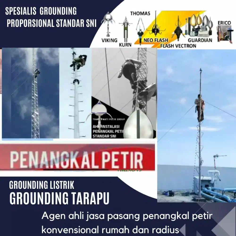 Ahli jasa pasang penangkal petir dan grounding mesin