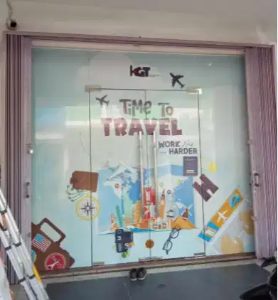 Sticker Oneway Stiker Promosi satu arah & kaca film cermin rayban dll