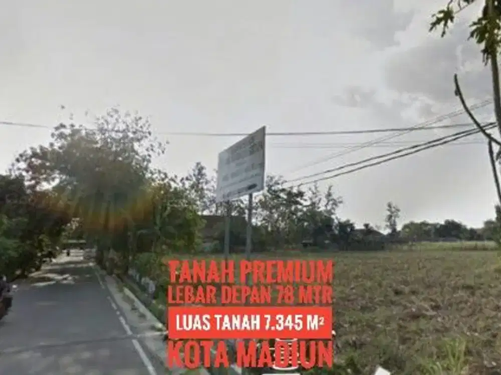 (Ba) Dijual Tanah Depan RS Griya Husada KOTA MADIUN, Lokasi Ciamik