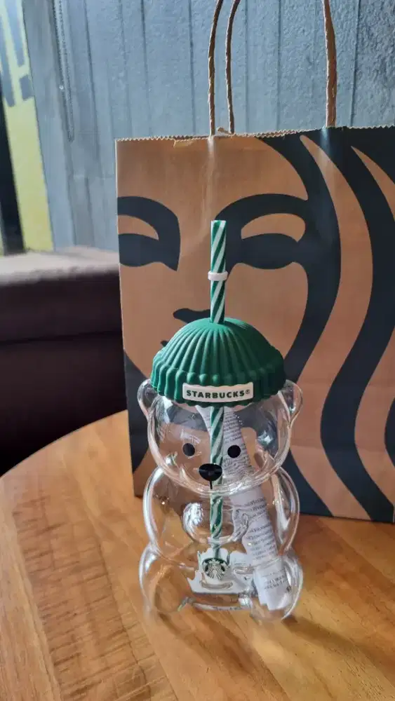Starbucks Bearista Glass Cold Cup