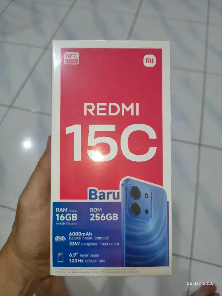 REDMI 15C 8+8 256GB BARU