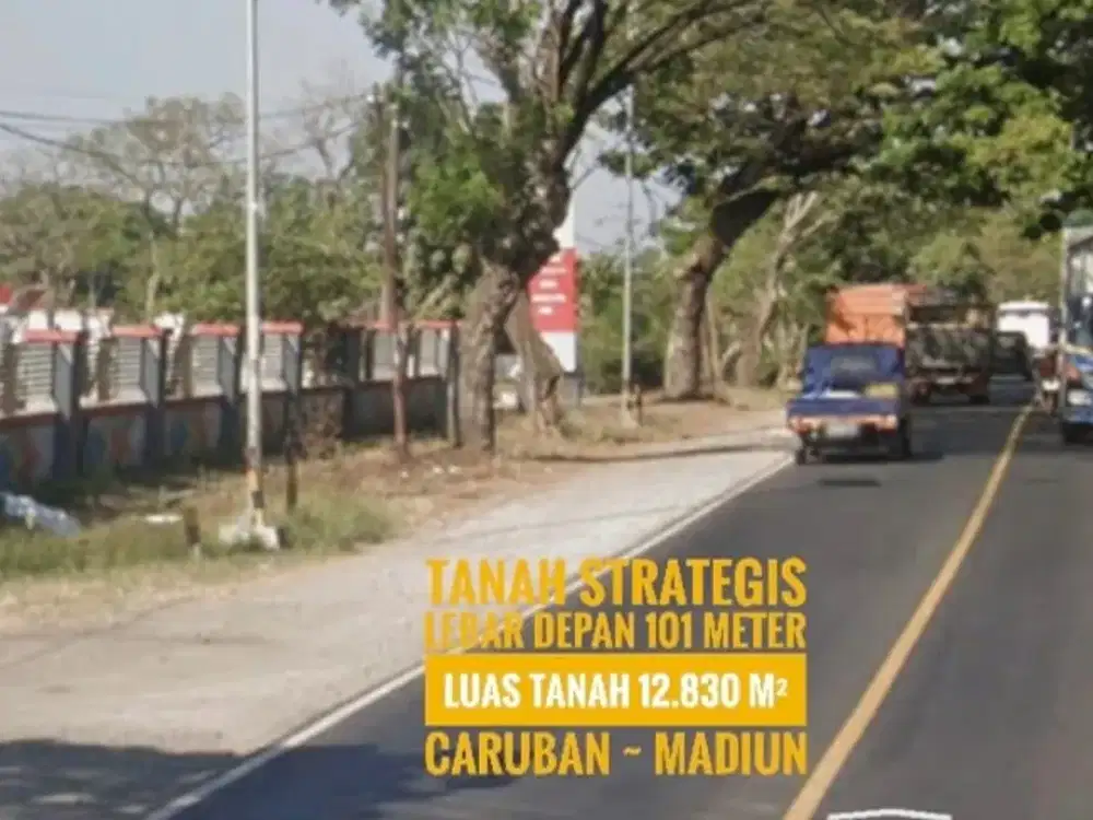 [W] Tanah LD 101 mtr, NOL Jalan Raya Propinsi MADIUN - Surabaya, Lokasi Istimewa