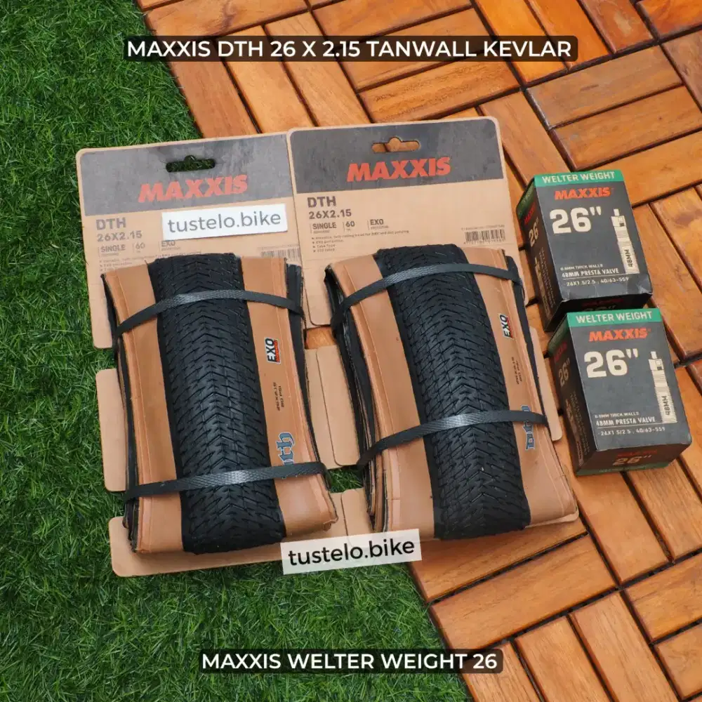 Paket Ban Luar Maxxis DTH 26 x 2.15 Kevlar + Maxxis Welter Weight 26