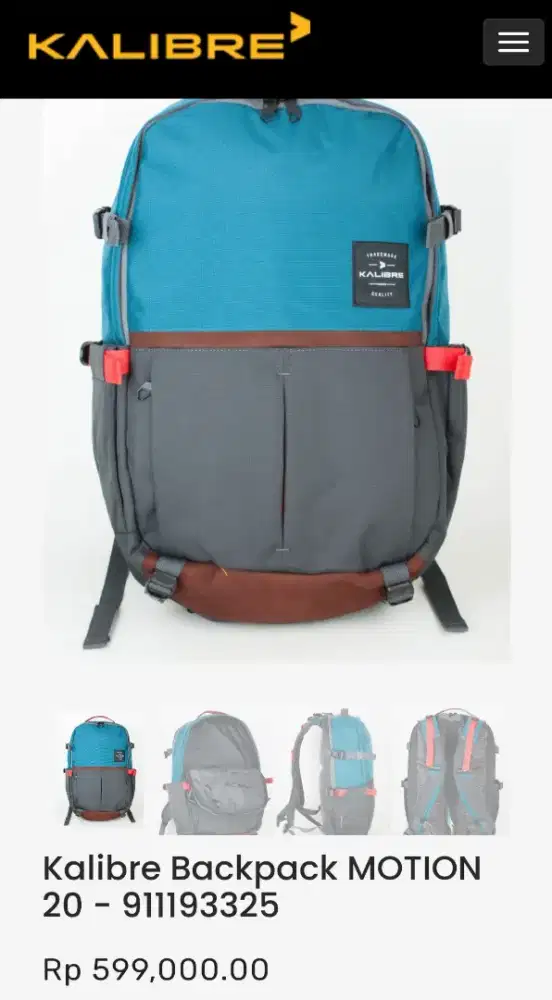 Tas kalibre backpack motion 20 bekas layak pakai